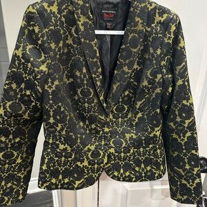 Banana Republic Women's Black and Gold Blazer
